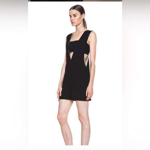 ALEXANDER WANG BANDEAU INSERT BLACK MINI DRESS - Picture 1 of 8